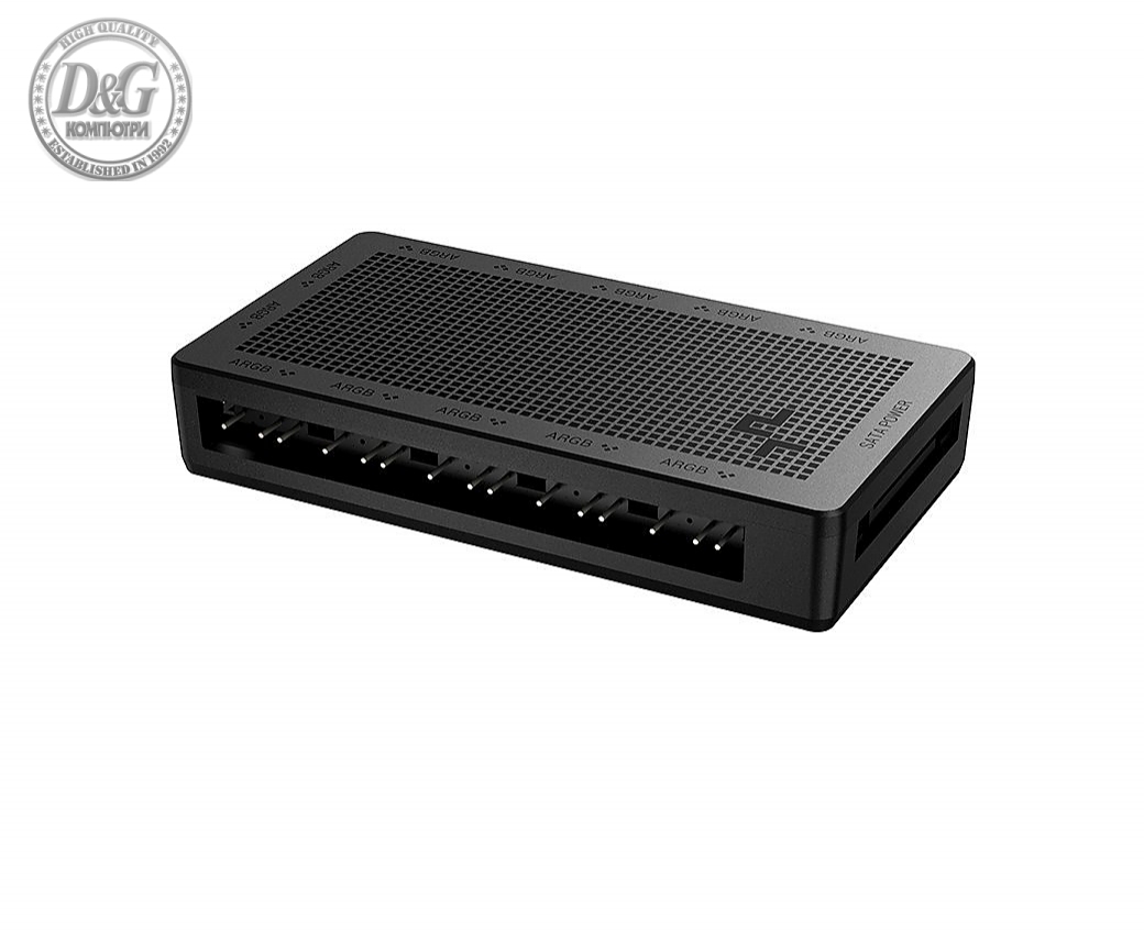 DeepCool разклонител за вентилатори Addressable RGB Hub SC700 - 12 port, SATA Power, Magnetic