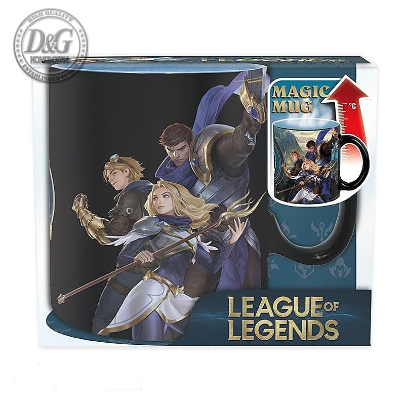 Чаша ABYSTYLE LEAGUE OF LEGENDS Mug Heat Change Group, Сменящ се цвят, King size, Черен