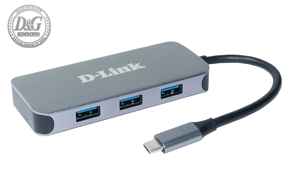 D-Link 6-in-1 USB-C Hub with HDMI/Gigabit Ethernet/Power Delivery