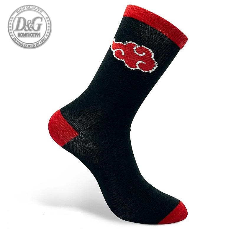 Чорапи ABYSTYLE NARUTO SHIPPUDEN Socks Akatsuki, Черен/Червен