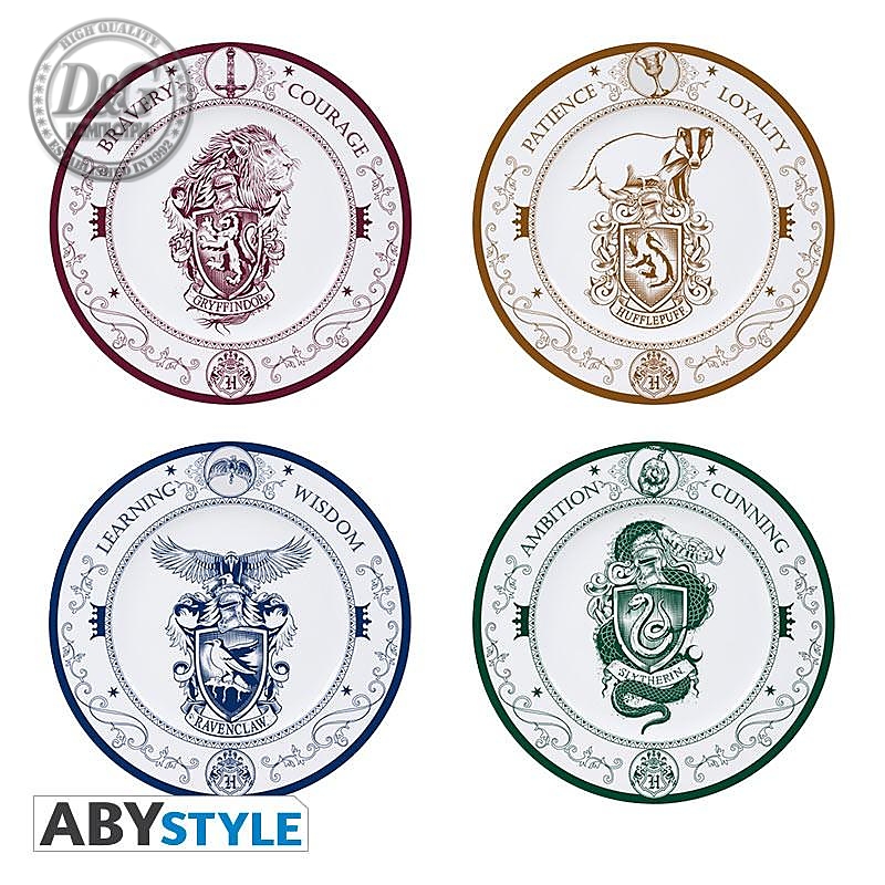 Комплект чинии ABYSTYLE HARRY POTTER PlatesHogwarts Houses, 4 броя