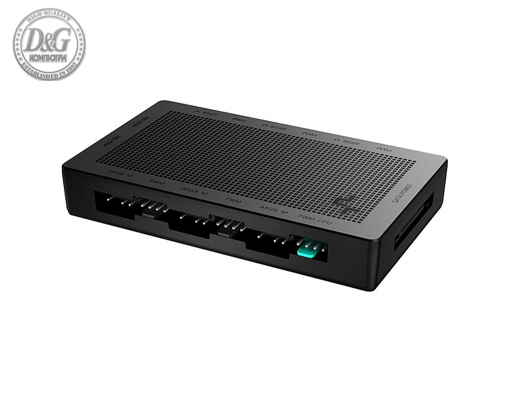 DeepCool разклонител за вентилатори Fan Hub - PWM and A-RGB hub (2-in-1) - SC790 - 6 port, Magnetic