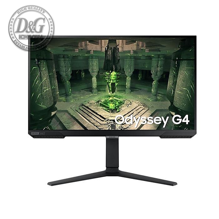 Монитор SAMSUNG 25BG400 25&quot; Odyssey G4, 1920x1080, IPS 240Hz, 1 ms, 400cd/m2, 1000:1, DP, 2xHDMI, Черен