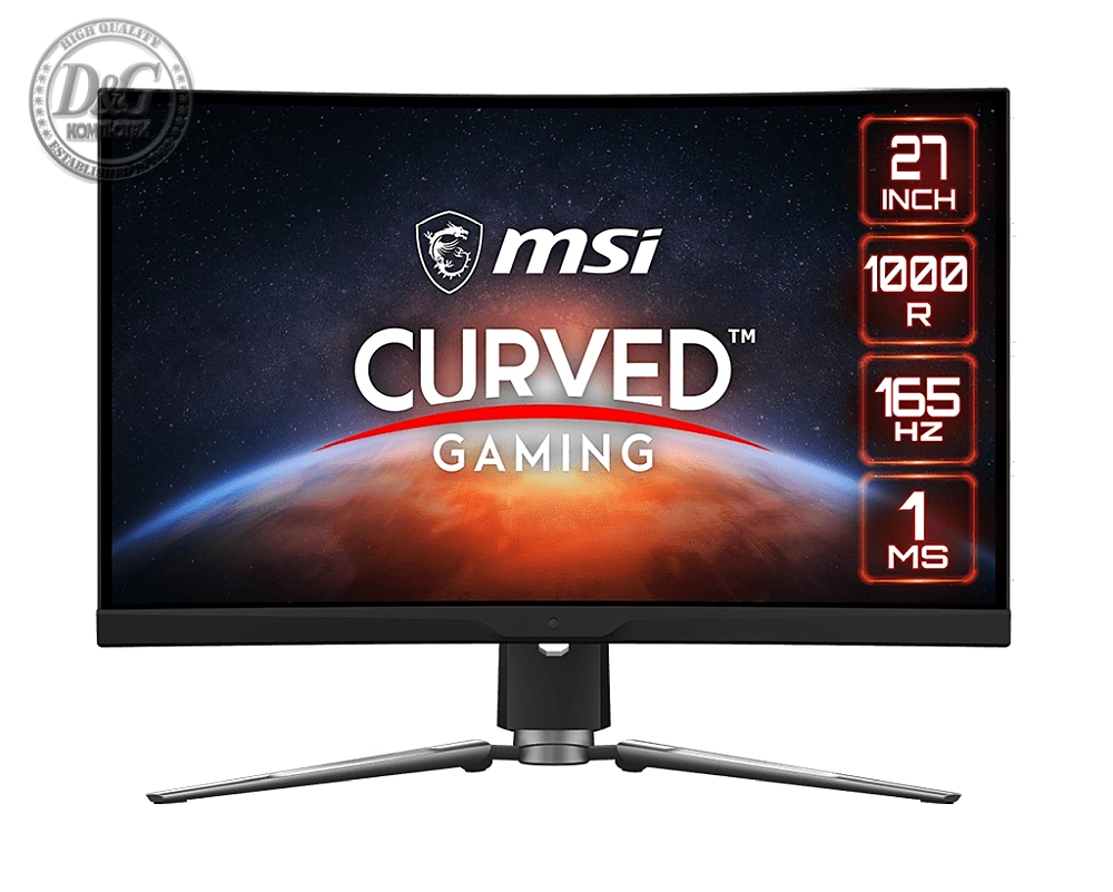 MSI MPG ARTYMIS 273CQR 27" (69 cm), Curve 1000R, VA, 2560x1440 (WQHD), 16:9, FreeSync Premium, 165HZ, 1ms, 36M, HDMI CEC