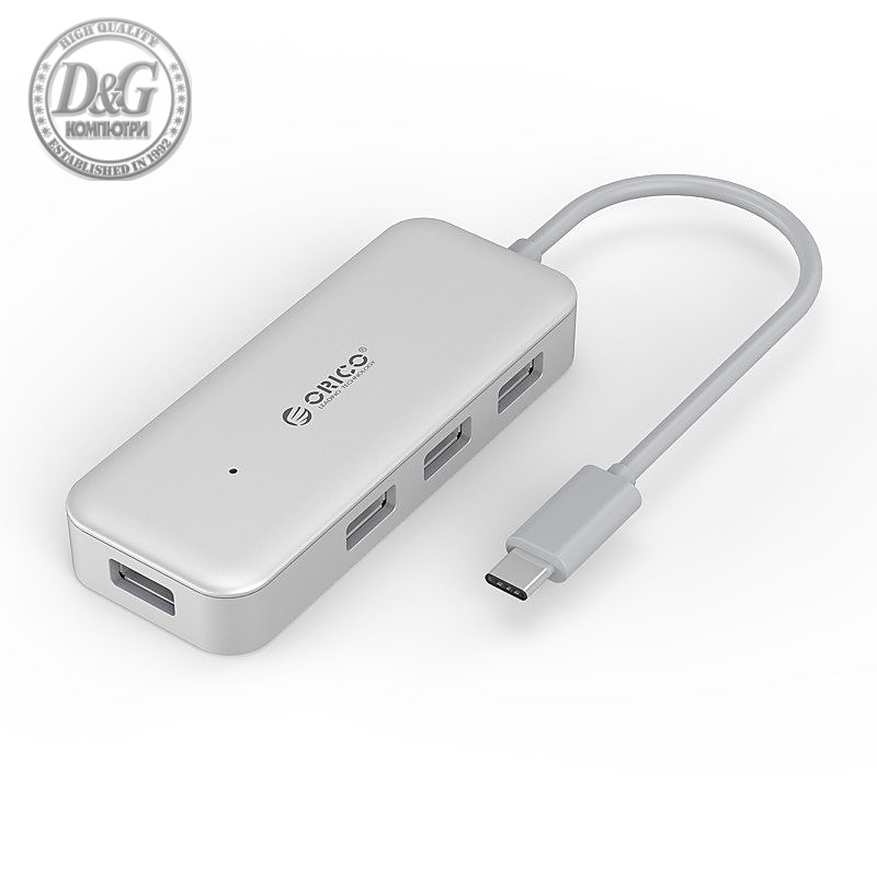 Orico хъб USB3.0 HUB 4 port - Type C input - TC4U-U3-SV