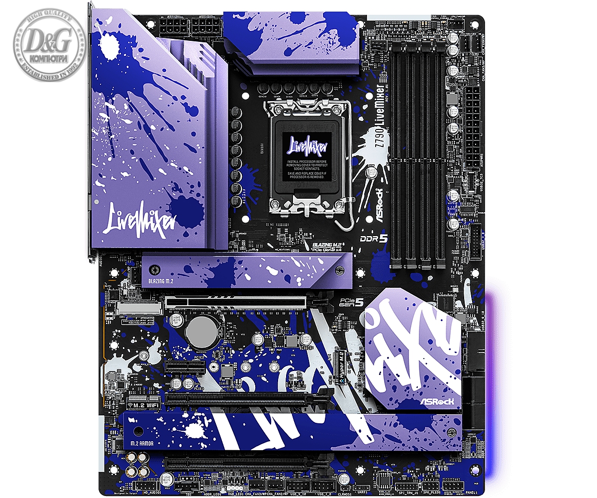 Дънна платка ASROCK Z790 LiveMixer, LGA 1700, DDR5, PCIe 5.0 Limited Edition