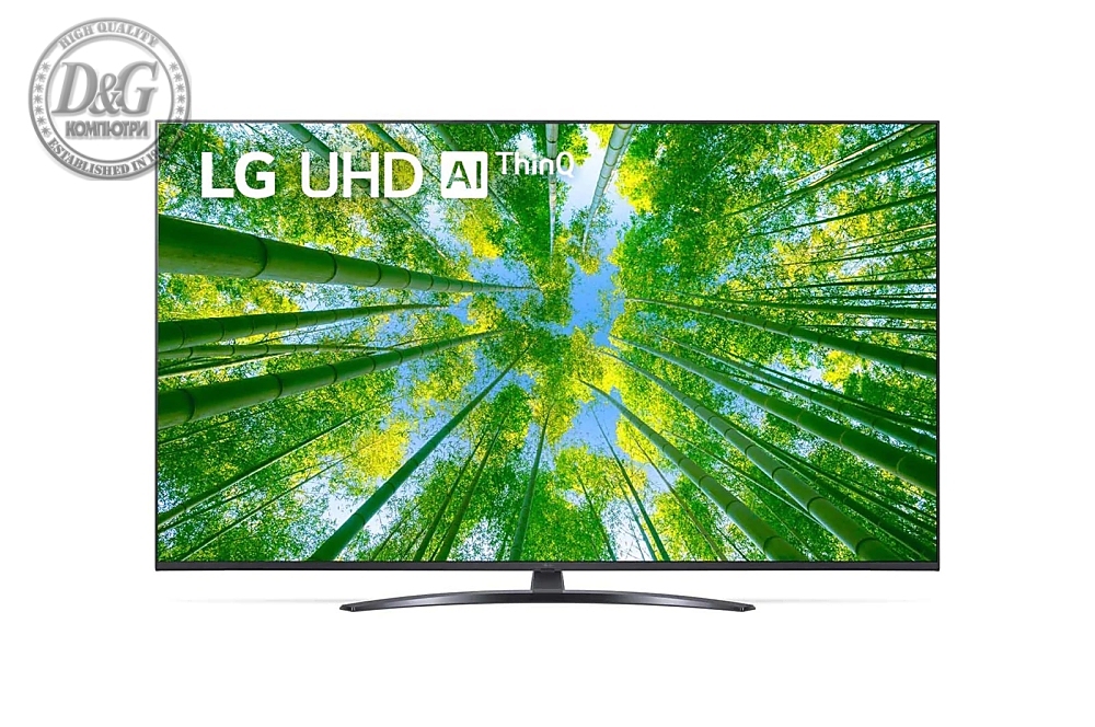 LG 60UQ81003LB, 60" 4K IPS UltraHD TV 3840 x 2160, DVB-T2/C/S2, webOS Smart TV, ThinQ AI, Quad Core Processor 4K, WiFi 802.11ac, HDR10, HLG,  ALLM / HGiG, AI Sound, Voice Controll, Wi-Di, Miracast / AirPlay 2,  HDMI, CI, LAN, USB, Bluetooth, Crescent S