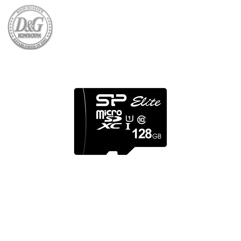 Карта памет Silicon Power Elite, 128GB, Micro SDHC/SDXC, UHS-I, SD Adapter