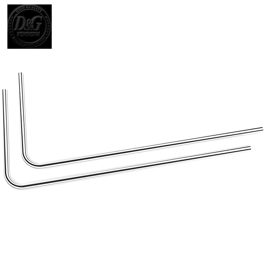 EK-Loop Metal Tube 16mm 0.8m Pre-Bent 90° - Nickel (2pcs)