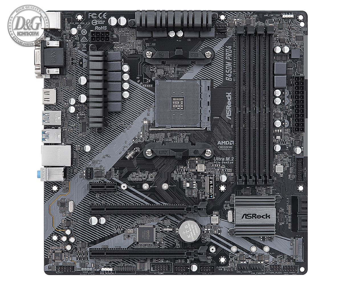 Дънна платка ASROCK B450M Pro4 R2.0