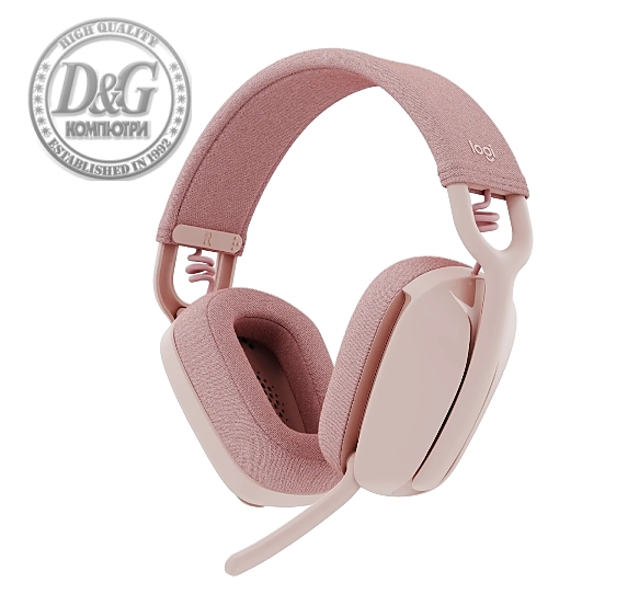 Logitech Zone Vibe 100 wireless headphones-ROSE M/N:A00167-BT-N/A-EMEA-914-STANDALONE