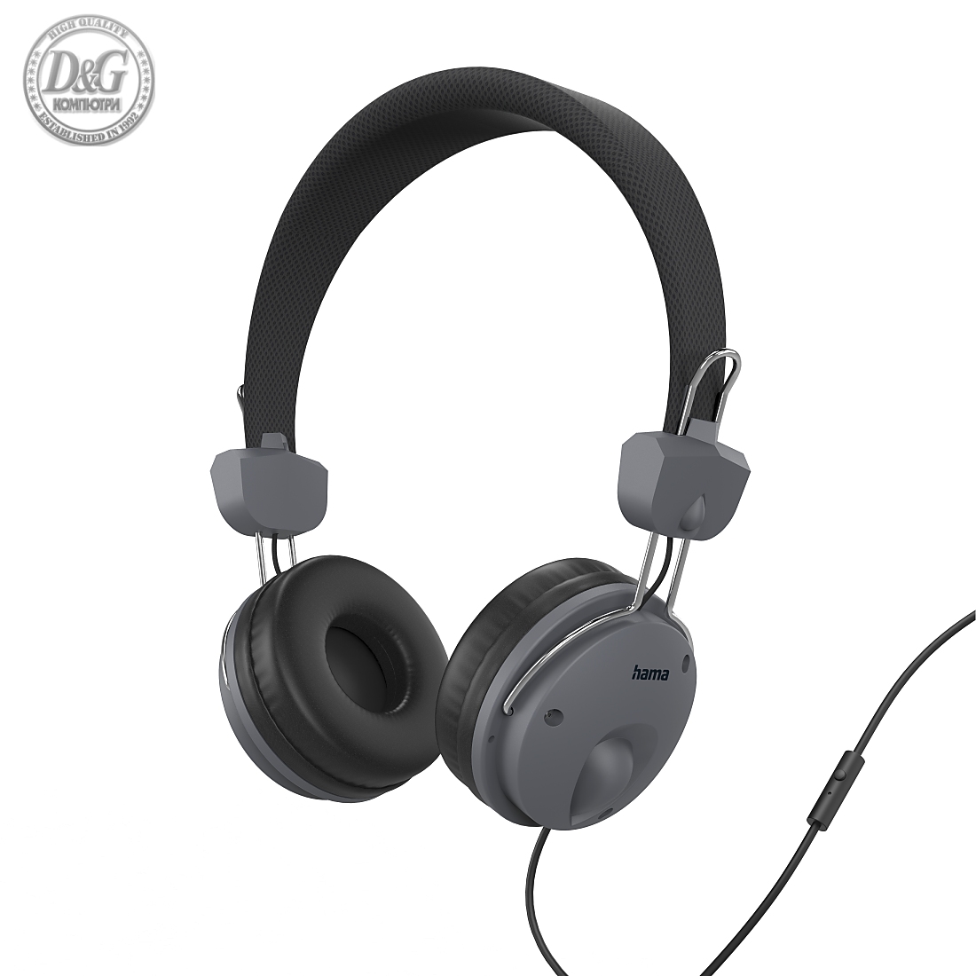 HAMA Слушалки с микрофон  &quot;Fun4Phone&quot;, On-Ear Stereo Headphones, black