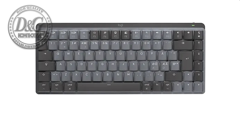 Logitech MX Mechanical Mini for Mac Minimalist Wireless Illuminated Keyboard - SPACE GREY - US INT'L - EMEA