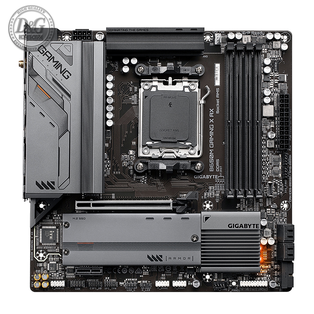 Дънна платка GIGABYTE B650M GAMING X AX WiFi 6E socket AM5, 4xDDR5