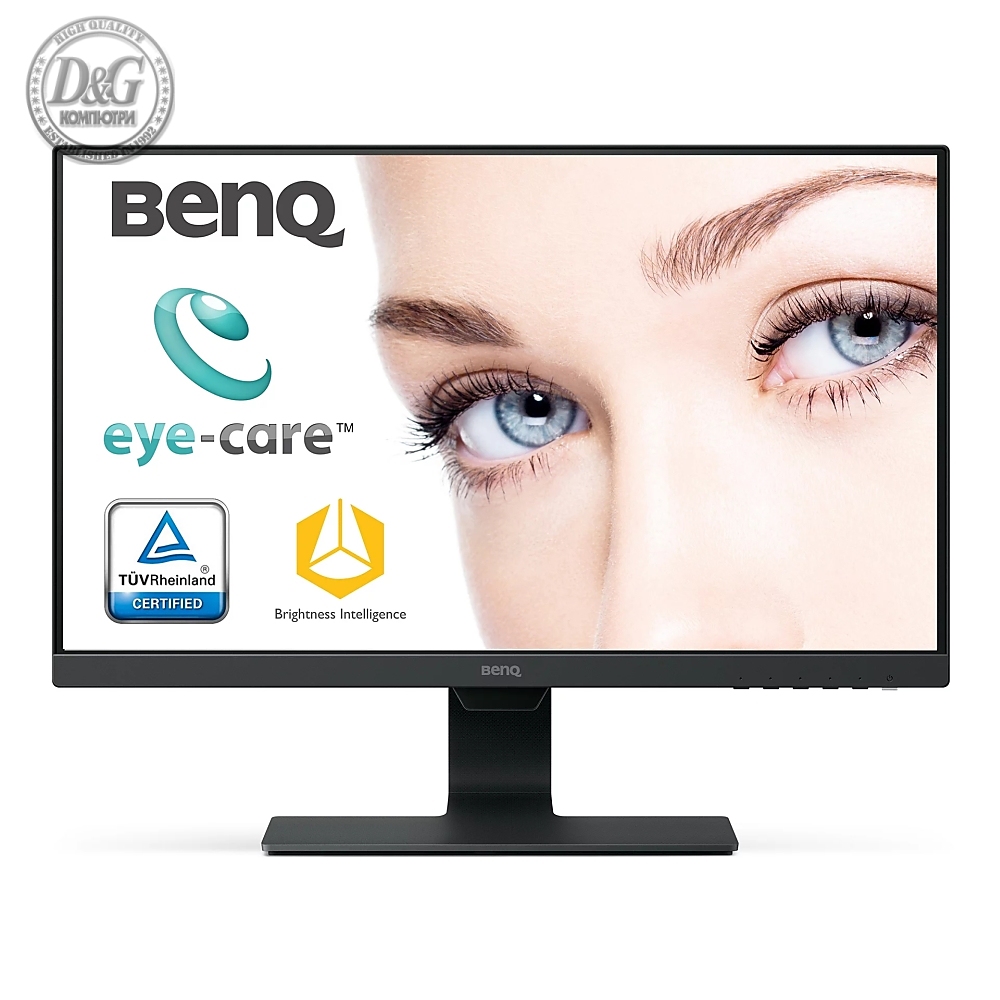 BenQ GW2480L, 23.8" IPS, 5ms, 1920x1080 FHD, Stylish Eye Care Monitor, Flicker-free, LBL, Brightness Intelligence (B.I.), 1000:1, 20M:1 DCR, 8 bit, 250cd/m2, VGA, HDMI, DP, Speakers, Headphone jack, Line In, Tilt, Vesa, ES7.0, Ultra Slim Bezel, Black