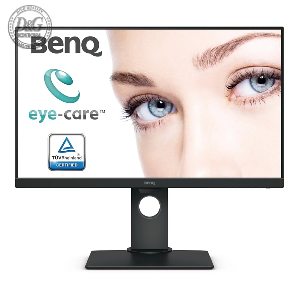 BenQ GW2780T, 27" IPS LED, 5ms, 1920x1080 FHD, Business Monitor, 72% NTSC, Eye Care, Flicker-free, B.I., LBL, 1000:1, DCR 20M:1, 8 bit, 250cd/m2, VGA, HDMI, DP, Speakers 2x2W, Ergonomic Design, Frameless, Height Adj., Pivot, Swivel, Tilt, Black