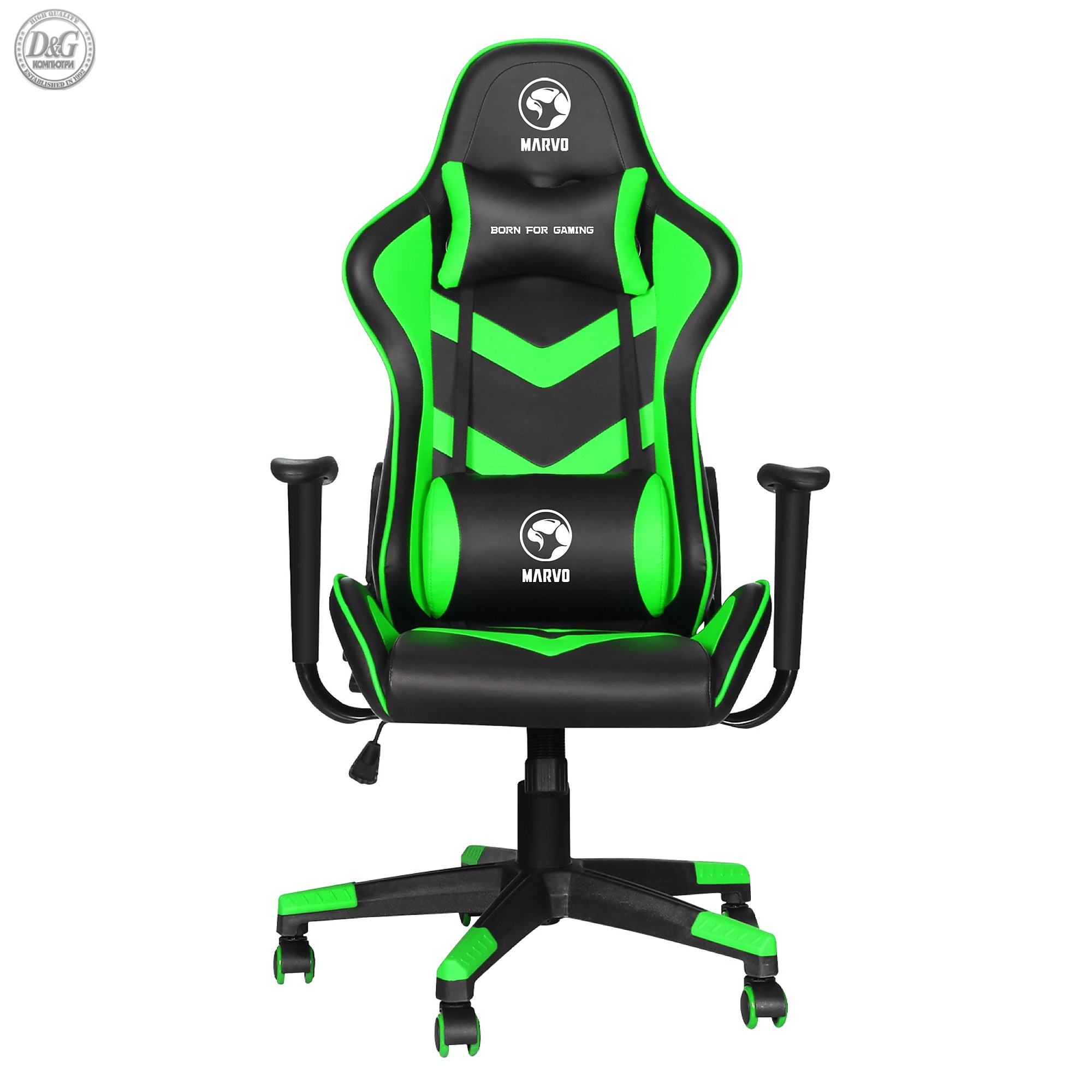 Marvo геймърски стол Gaming Chair CH-106 v2 Black/Green