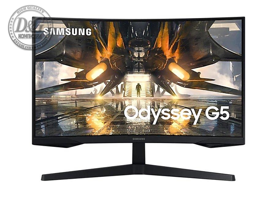 Монитор Samsung LS27AG550A 27&quot; Odyssey G55A, VA Curved, QHD 2560x1440 , 165 Hz, 1 ms, HDR10, AMD FreeSync, DP, HDMI, Black