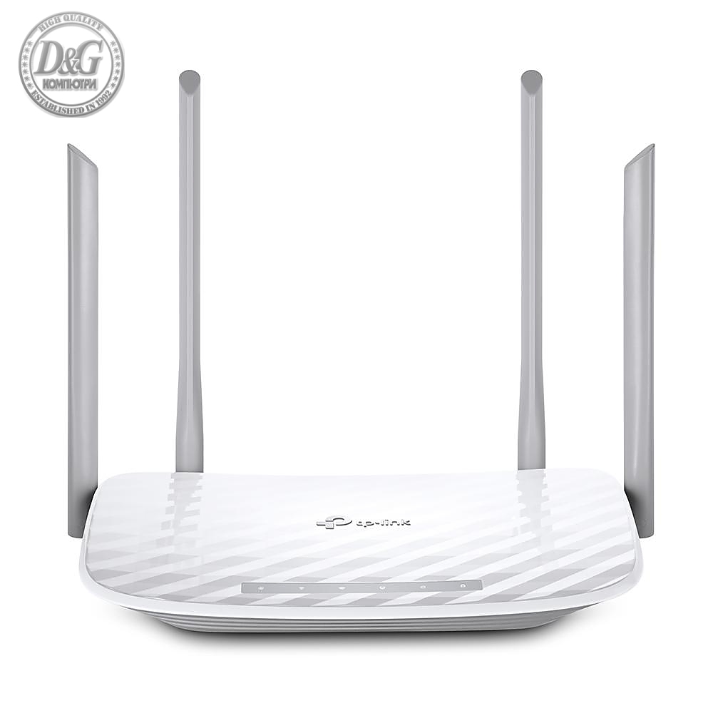 Безжичен рутер TP-Link Archer A5 AC1200, 2.4/5 GHz, 300 - 867 Mbps, 10/100