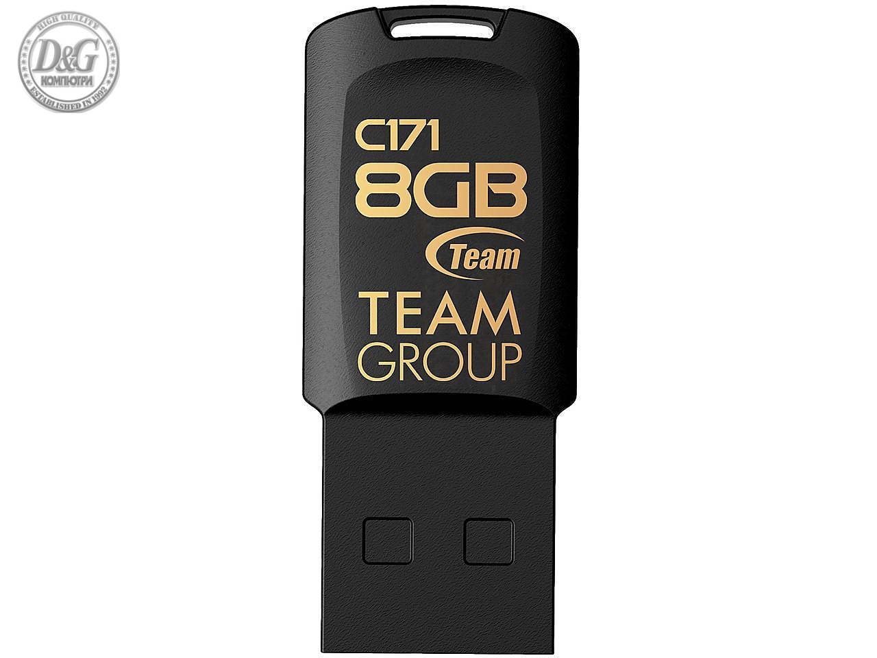 USB памет Team Group C171, 8GB, USB 2.0, Черен