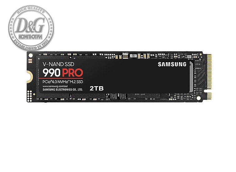 Samsung SSD 990 PRO 2TB PCIe 4.0 NVMe 2.0 M.2 V-NAND 3-bit MLC, 256-bit Encryption, Read 7450 MB/s Write 6900 MB/s