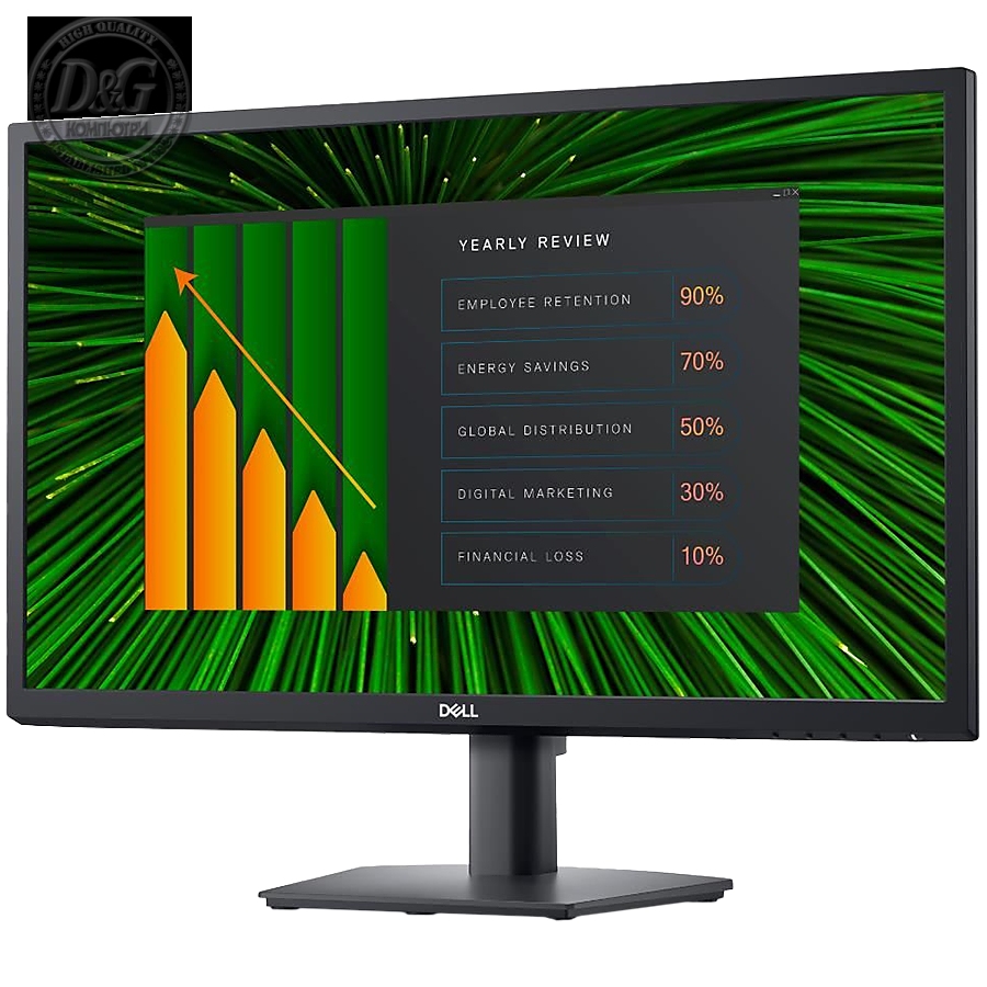 Dell E2423HN Monitor LED, 23.8", FHD (1920x1080), 16:9 60Hz, IPS AG, 200 cd/m2, 3000:1, 178/178, 8ms/5ms, HDMI, VGA, Tilt, 3Y