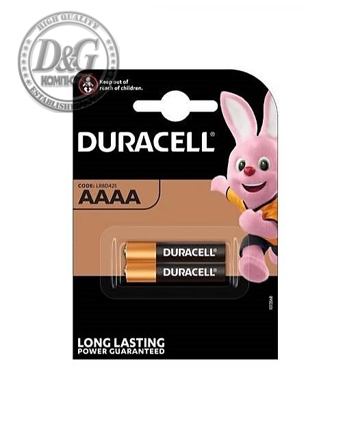 Алкална батерия  1.5V AAAA LR61- 2бр. в опаковка DURACELL