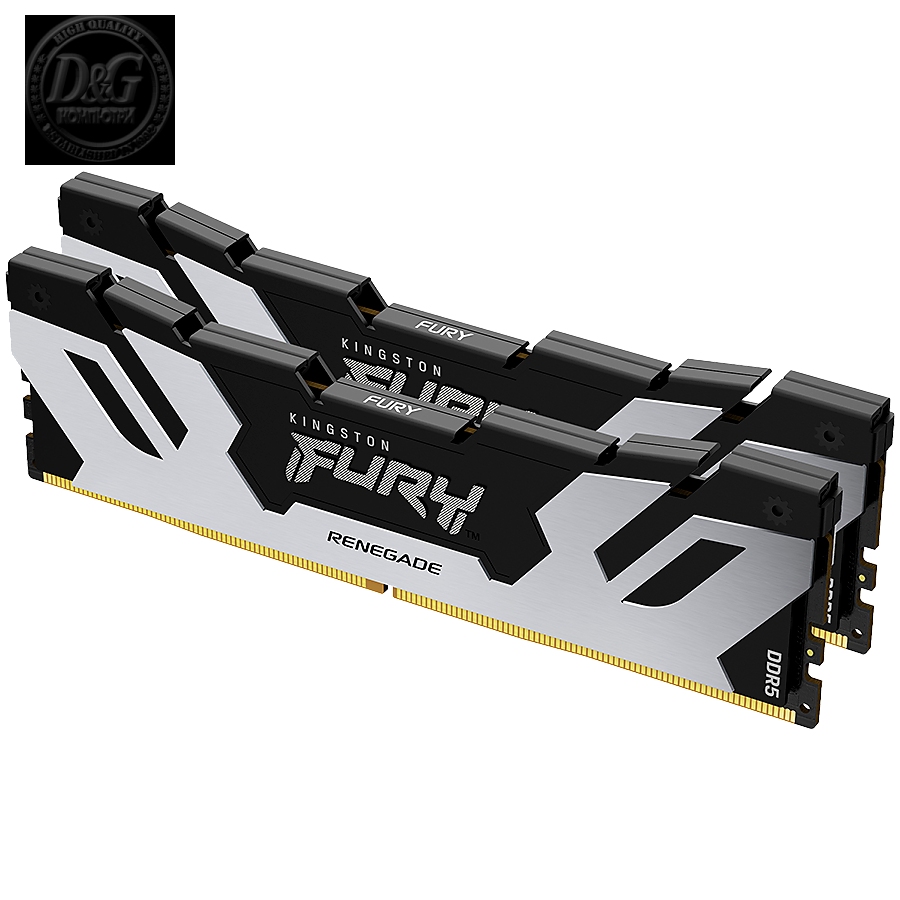 KINGSTON 32GB (2x16GB) DDR5 7200MHz DIMM CL38 FURY Renegade Silver XMP, EAN 740617331455