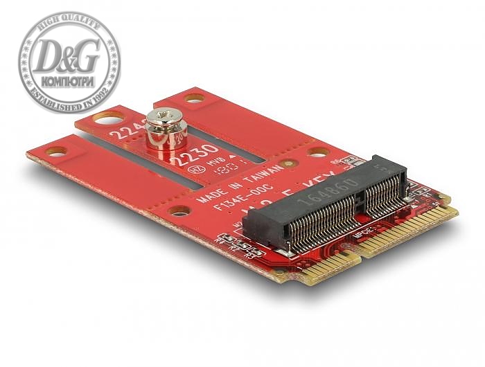 Адаптер Delock, Mini PCIe към M.2 Key E slot