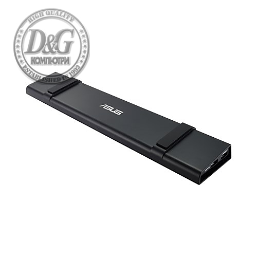 Asus USB3.0 HZ-3B DOCKING STATION, 4xUSB 3.0, MIC, Audio out, DVI-I, HDMI, GLAN, USB 3.1 Gen 1 Type-C, Kensington lock, Black