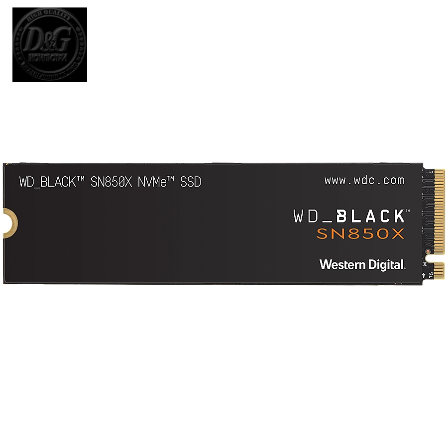 SSD WD Black SN850X 1TB M.2 2280 PCIe Gen4 x4 NVMe, Read/Write: 7300/6300 MBps, IOPS 800K/1100K, TBW: 600