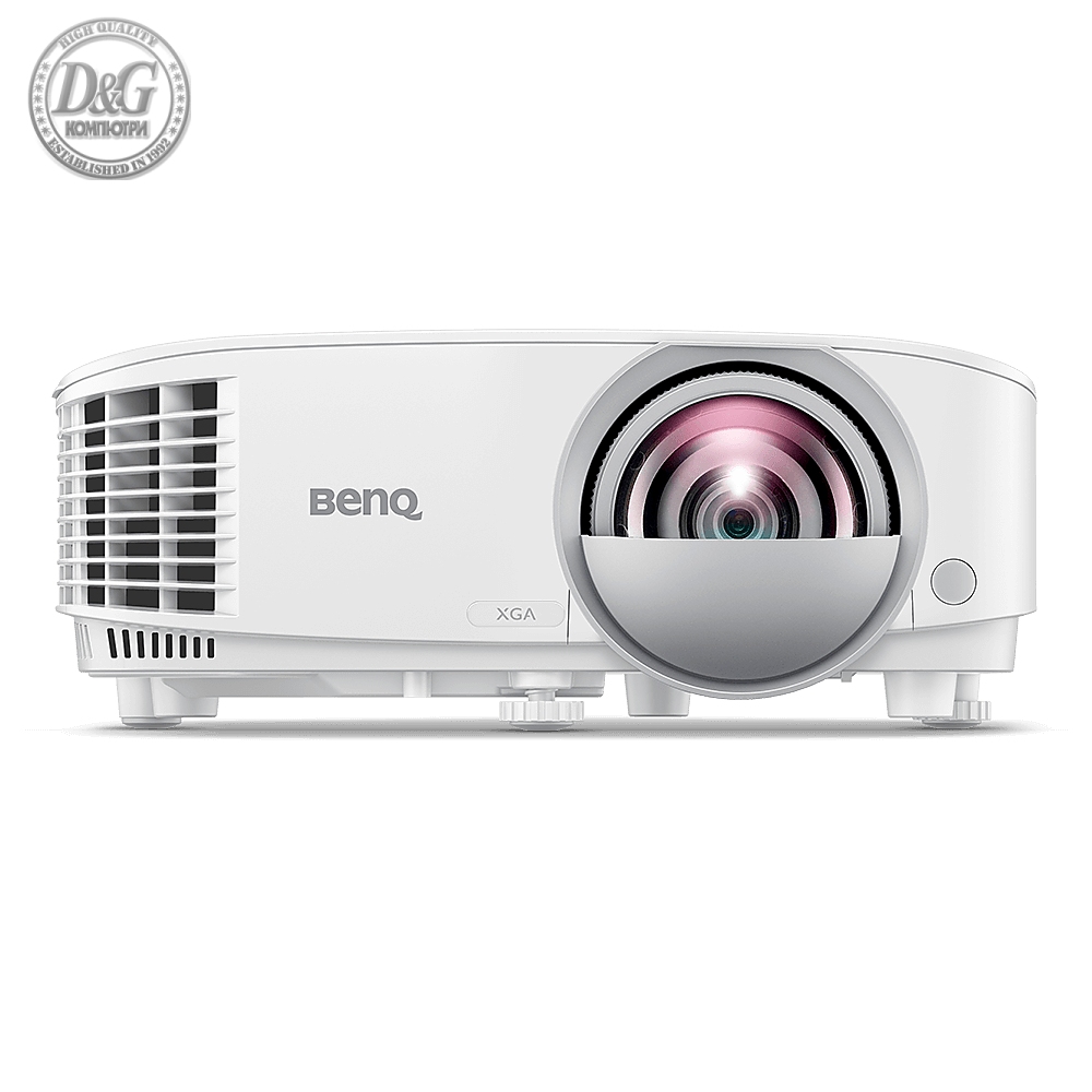 Видеопроектор BenQ MX808STH, DLP, XGA, 3600 ANSI, 20 000:1, Късофокусен, бял