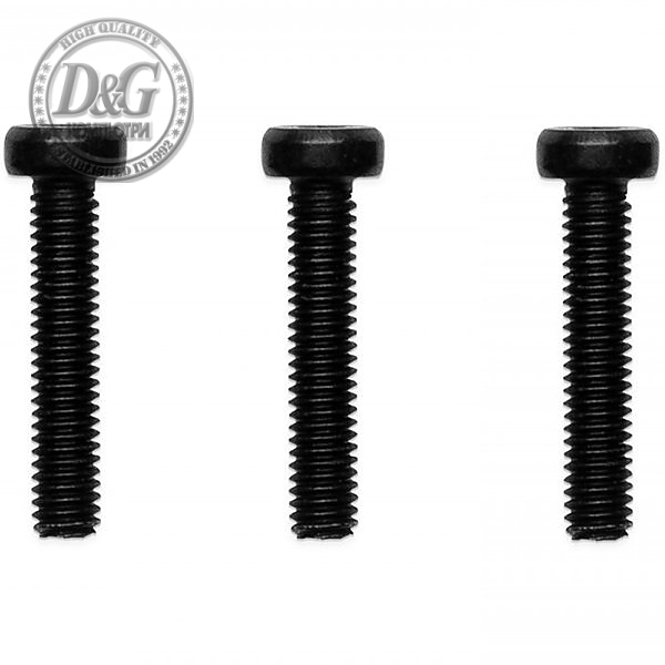 EK-Loop Hex Key Screw Set M4x20mm - Black (3pcs)