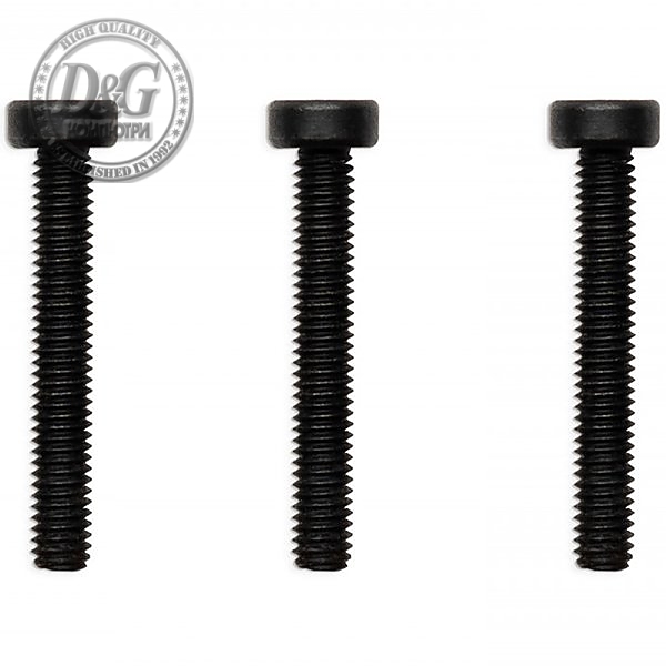 EK-Loop Hex Key Screw Set M4x27mm - Black (3pcs)