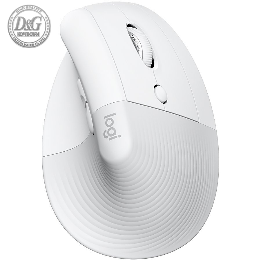 LOGITECH Lift Bluetooth Vertical Ergonomic Mouse - OFF-WHITE/PALE GREY - B2B