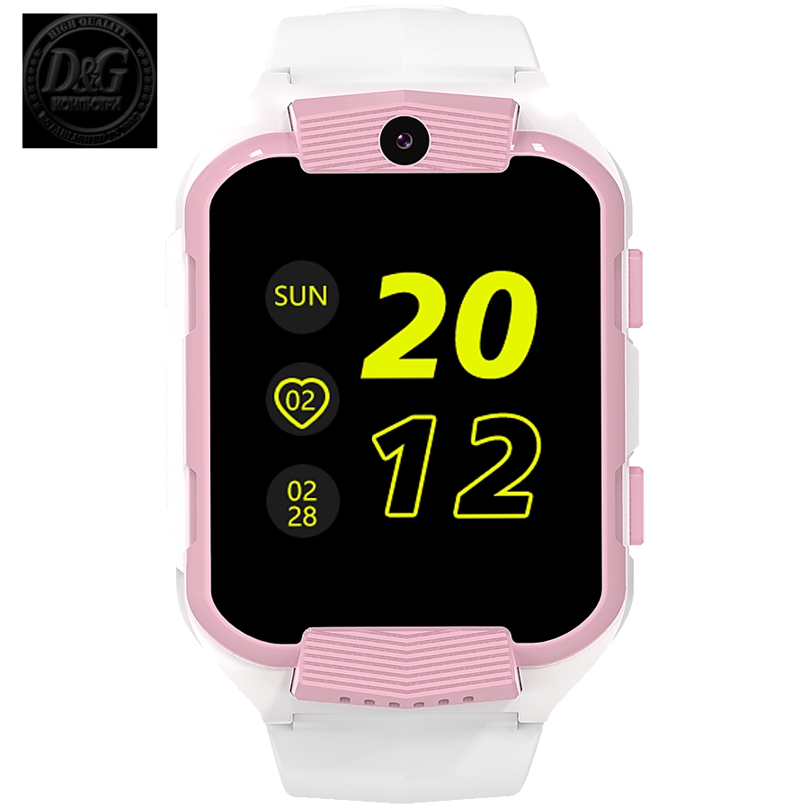 Kids smartwatch Canyon Cindy KW-41, 1.69"IPS colorful screen 240*280, ASR3603C, Nano SIM card, 192+128MB, GSM(B3/B8), LTE(B1.2.3.5.7.8.20) 680mAh battery, built in TF card: 512MB, compatibility with iOS and android, White Pink, host: 53.3*42.3*14.5mm stra