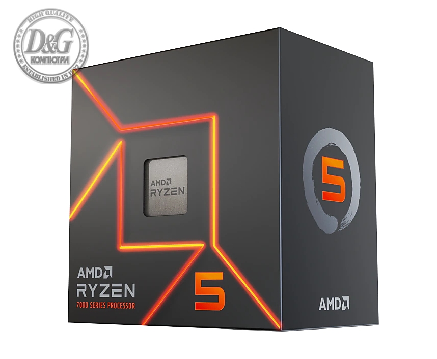 Процесор AMD RYZEN 5 7600 6-Core 3.8 GHz (5.1 GHz Turbo) 32MB/65W/AM5/BOX