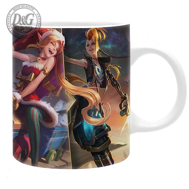 Чаша ABYSTYLE LEAGUE OF LEGENDS - Jinx &#039;s Skin, 320 ml, Многоцветна