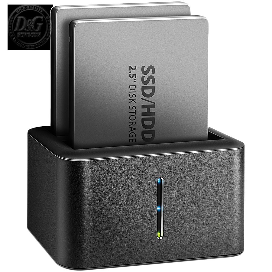 AXAGON ADSA-D25 USB 3.2 Gen 1 - 2x SATA 6G 2.5" SSD/HDD CLONE DUAL MINI dock