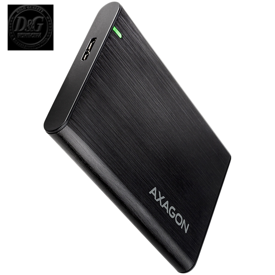 AXAGON EE25-A6M USB3.0 - SATA 6G 2.5" External SCREWLESS ALU RAW box BLACK