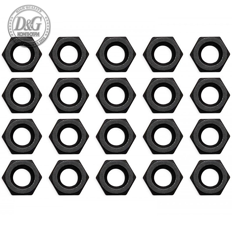 EK-Loop Nut Set M4 - Black (20pcs)