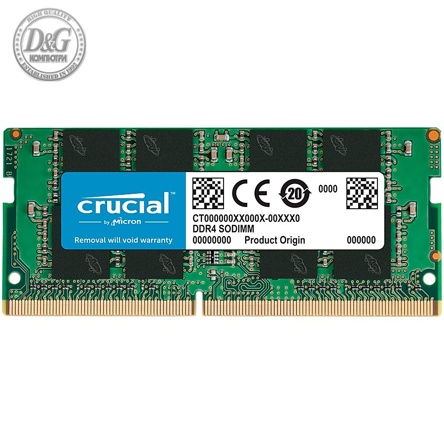 CRUCIAL 16GB DDR4-3200 SODIMM CL22 (8GBit/16GBit)