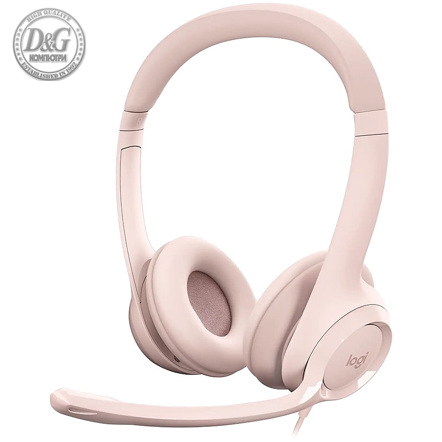 LOGITECH H390 Corded Headset - ROSE - USB