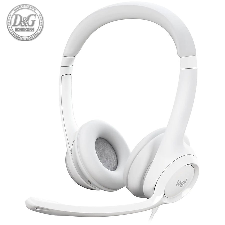 LOGITECH H390 Corded Headset - OFFWHITE - USB