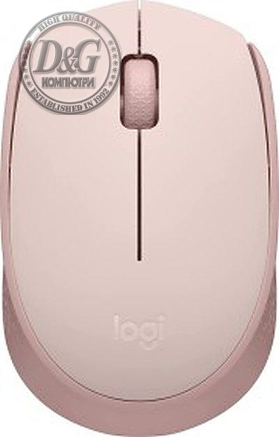 Безжична оптична мишка LOGITECH M171, USB, Розов