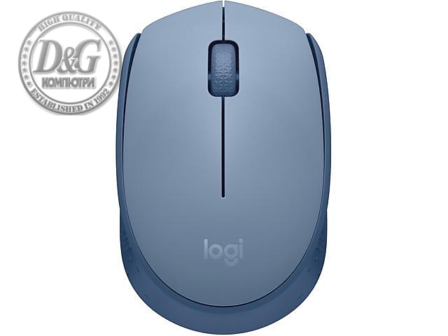 Безжична оптична мишка LOGITECH M171, USB, Син/Сив