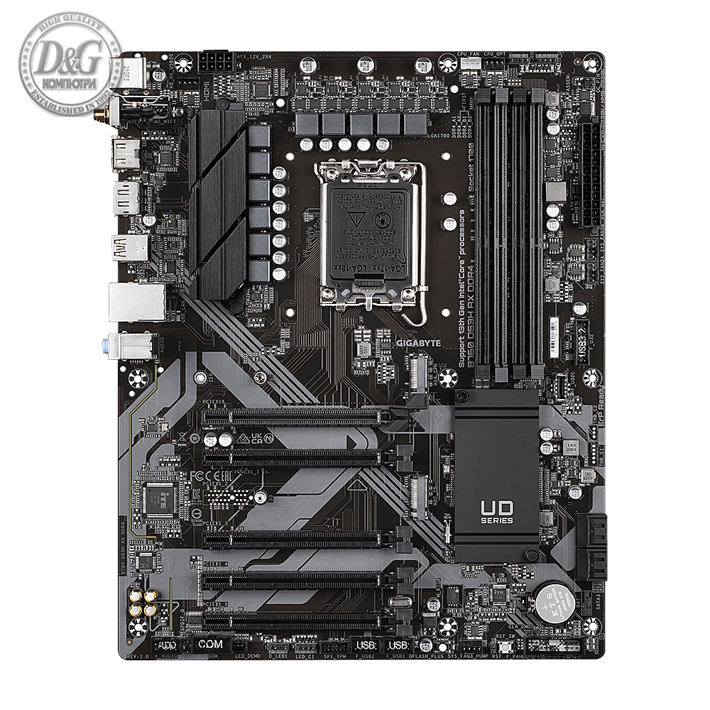 Дънна платка GIGABYTE B760 DS3H AX, socket 1700, ATX 4xDDR4, WIFI 6E, PCIe 4.0