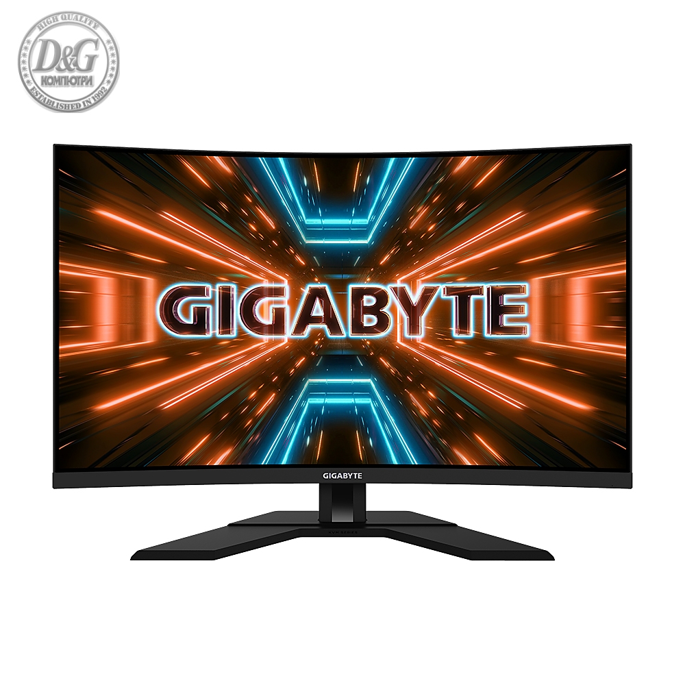 Геймърски Монитор Gigabyte M32UC, 31.5&quot; SS VA UHD 3840x2160, Curved 1500R, 160Hz, 1ms, HDR 400, KVM