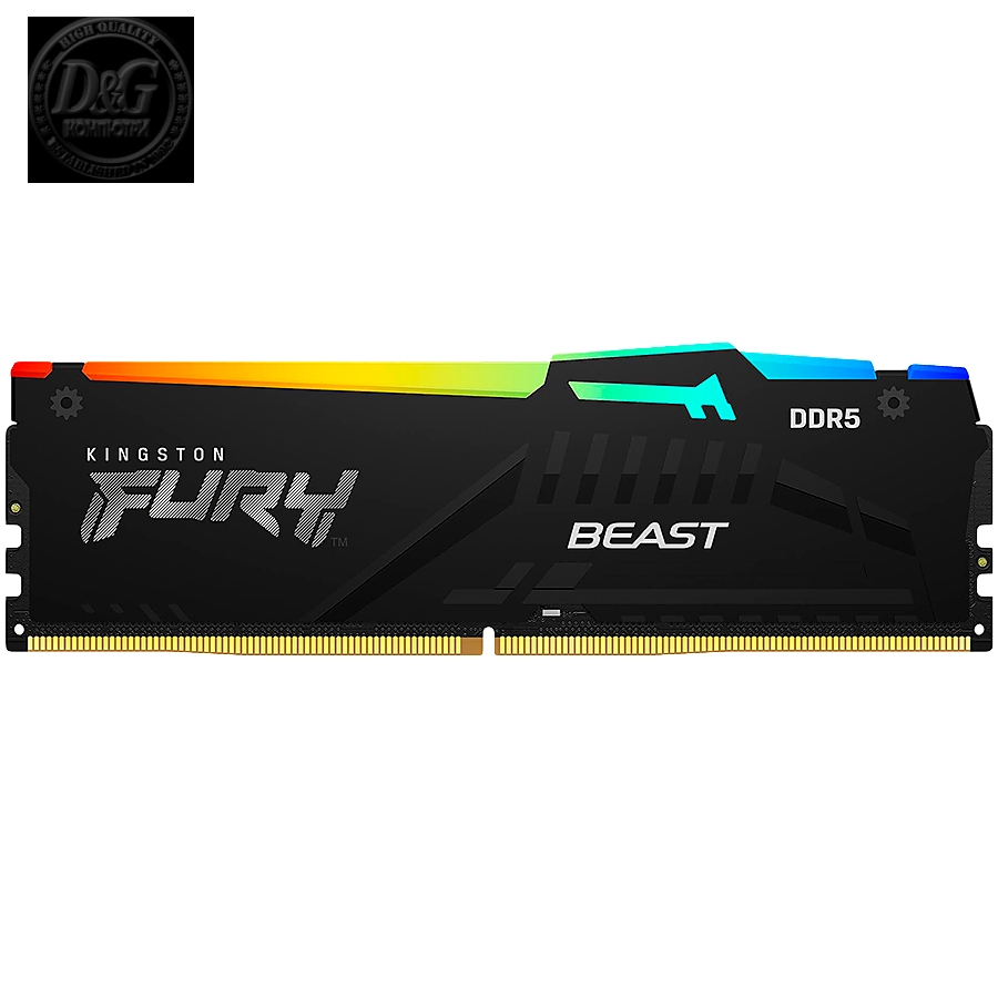 Kingston DRAM 64GB 6000MT/s DDR5 CL36 DIMM (Kit of 2) FURY Beast RGB EXPO EAN: 740617331882