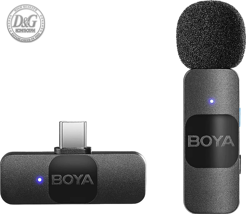 Безжична микрофонна система с ревер USB-C, BOYA BY-V10